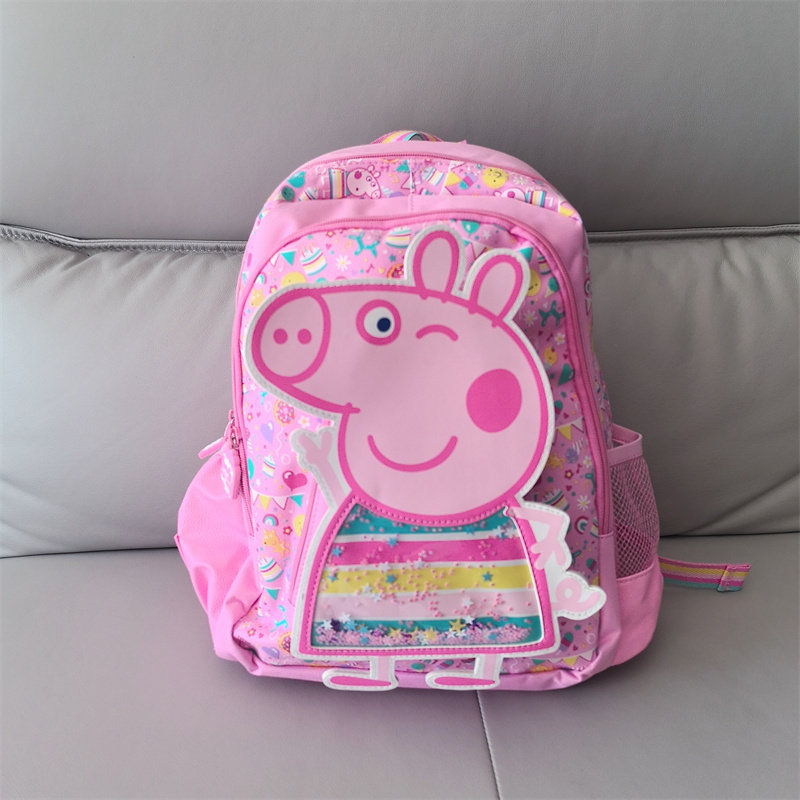 S โรงเรียนอนุบาล Piglet กระเป๋านักเรียน Peppa Pig กระเป๋าเป้สะพายหลัง Outing กระเป๋าเป้สะพายหลังมัลต