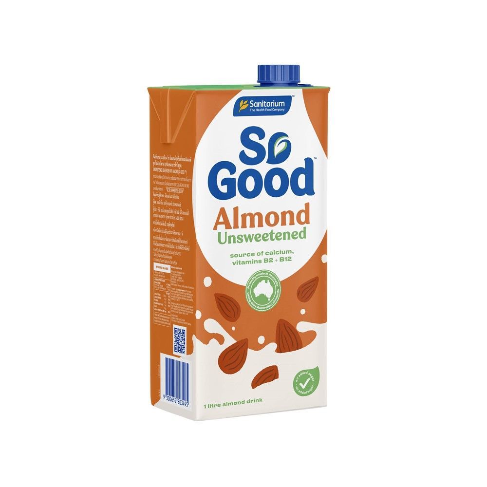 โซกูด นมอัลมอนด์ สูตรไม่มีน้ำตาล 1 ลิตร SO GOOD ALMOND UNSWEETENED 1 L.