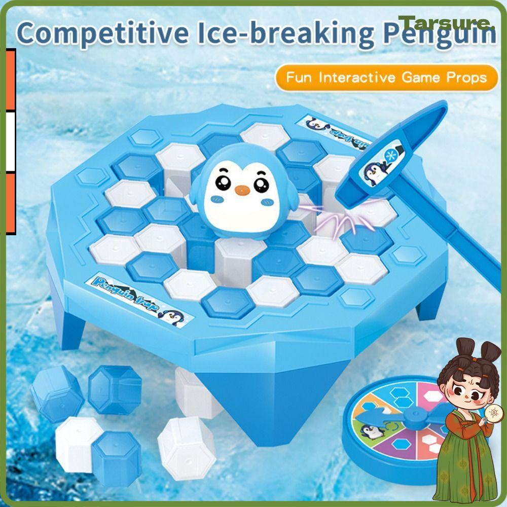 TARSURETH Penguin Ice Breaking Game, Large Interactive Knocking on Ice Toys, Funny Brain Training Bo