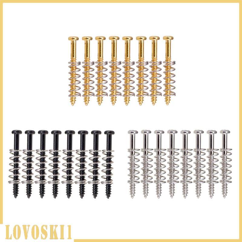 [Lovoski1] สกรูกีตาร์ไฟฟ้า/เบส 8 ชุดสปริงตรงเปลี่ยน Accs สีดํา