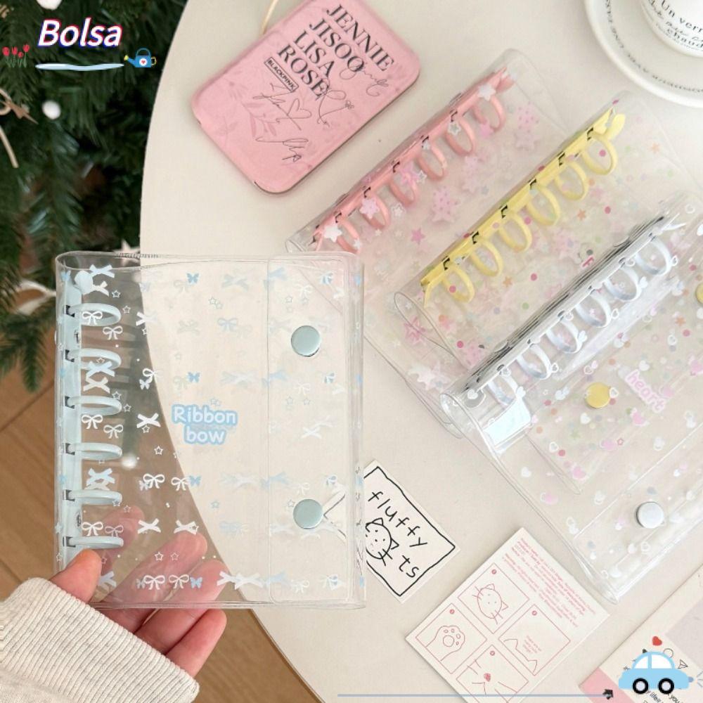 อัลบั้มภาพ BOLSA, ที่ใส่โปสการ์ด PVC A7, การออกแบบโบว์ดาวอเนกประสงค์แบบหลวม ๆ โน้ตบุ๊กเชลล์สํานักงานโรงเรียน