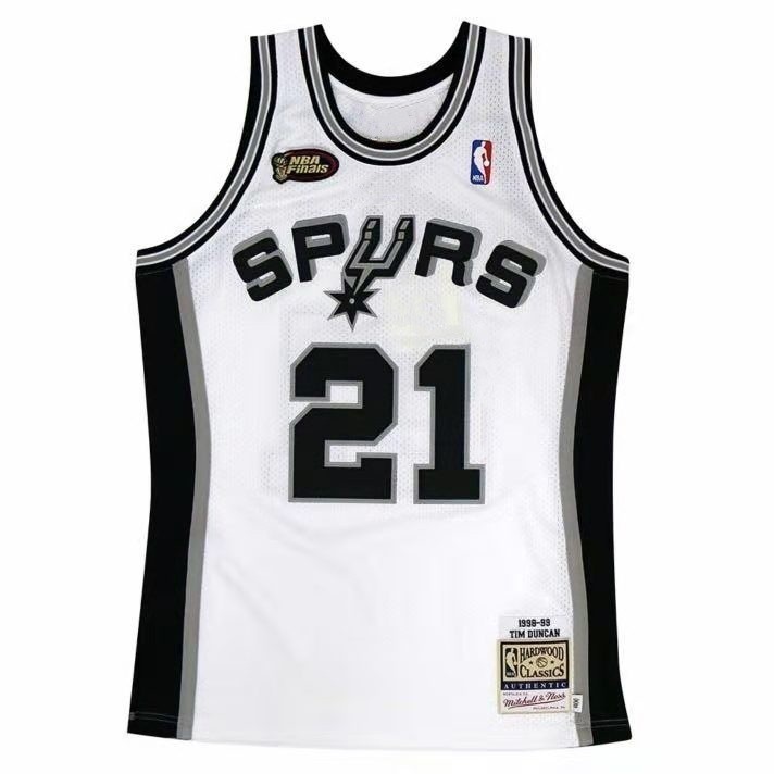 Mitchell & Ness San Antonio Spurs Tim Duncan 21 98-99 เสื้อแข่งถนน