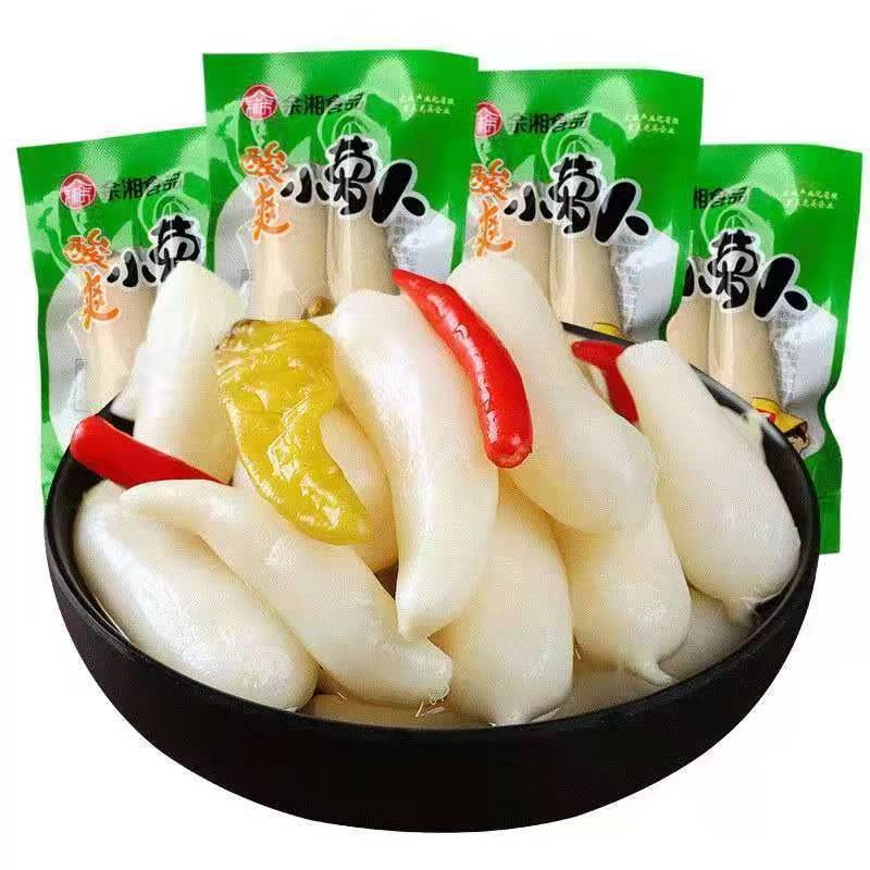 白萝卜腌制酸甜泡椒小萝卜爽口酸萝卜条泡菜即食零食品开胃下饭菜4.30Pickled White Radish, Sweet and Sour Pickled Radish Strips, Refres