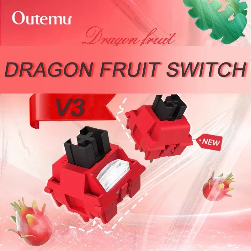 OtumeDragonFruitSwitchV3 Linear Switch PokAxisDiy Mechanical Keyboard Mahjong Sound 5-Pin Switch 200