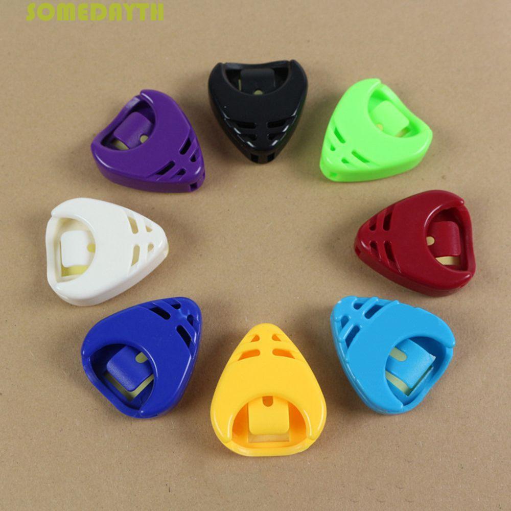 SOMEDAY Guitar Pick Case สะดวก Quick Storage Guitar Tools Guitar Pick Durable Plastic Pick Mediator