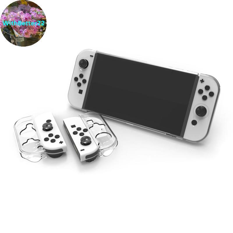 ด้วยคริสตัลดีกว่าปกป้อง Shellpatible Nintendo Switch OLED เคสแข็งโปร่งใสสําหรับสวิตช์ OLED คอนโซลอุปกรณ์เสริม TH