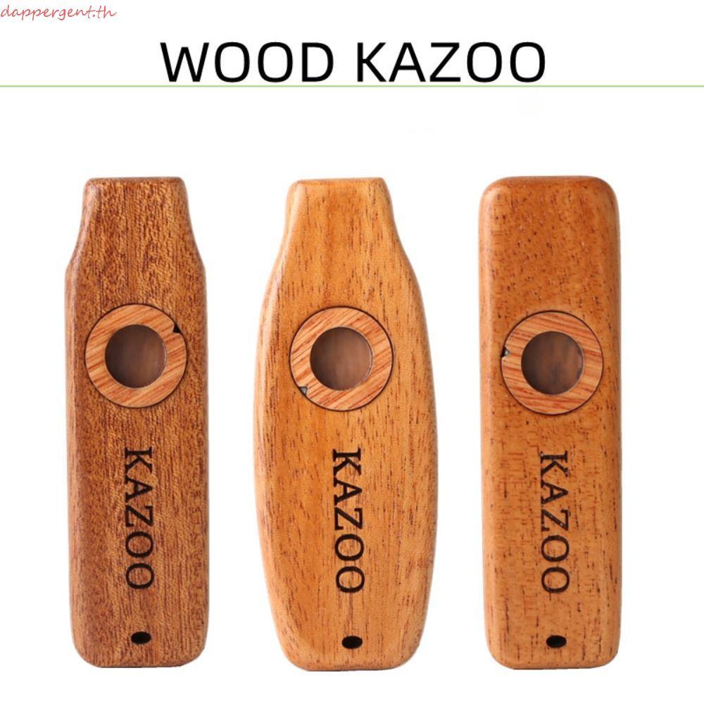 DAPPERGENT น้ําหนักเบารองรับ Kazoo พร้อมเชือกเส้นเล็กเรียนรู้ Kazoo ไม้ได้อย่างง่ายดาย, หลายสีที่ถอด