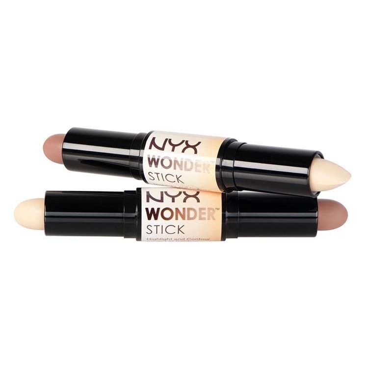คอนทัวร์ contour American NYX Highlighter Brighten Shadow Double-Headed Contouring Stick EM ใบหน้าเล