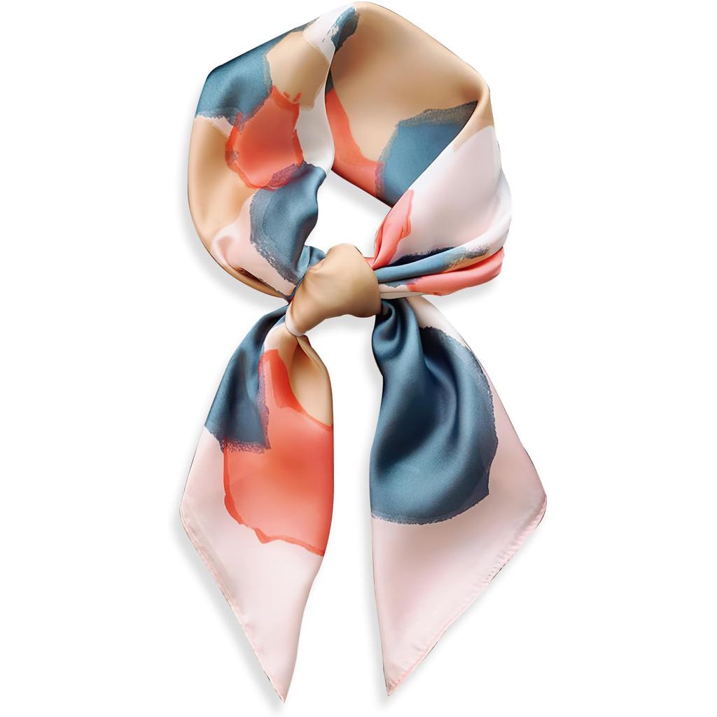 Vimate Head ผ้าพันคอสําหรับผู้หญิงผม 27 Square Satin Silk Feeling Bnadana คอผ้าพันคอกระเป๋าถืออุปกรณ