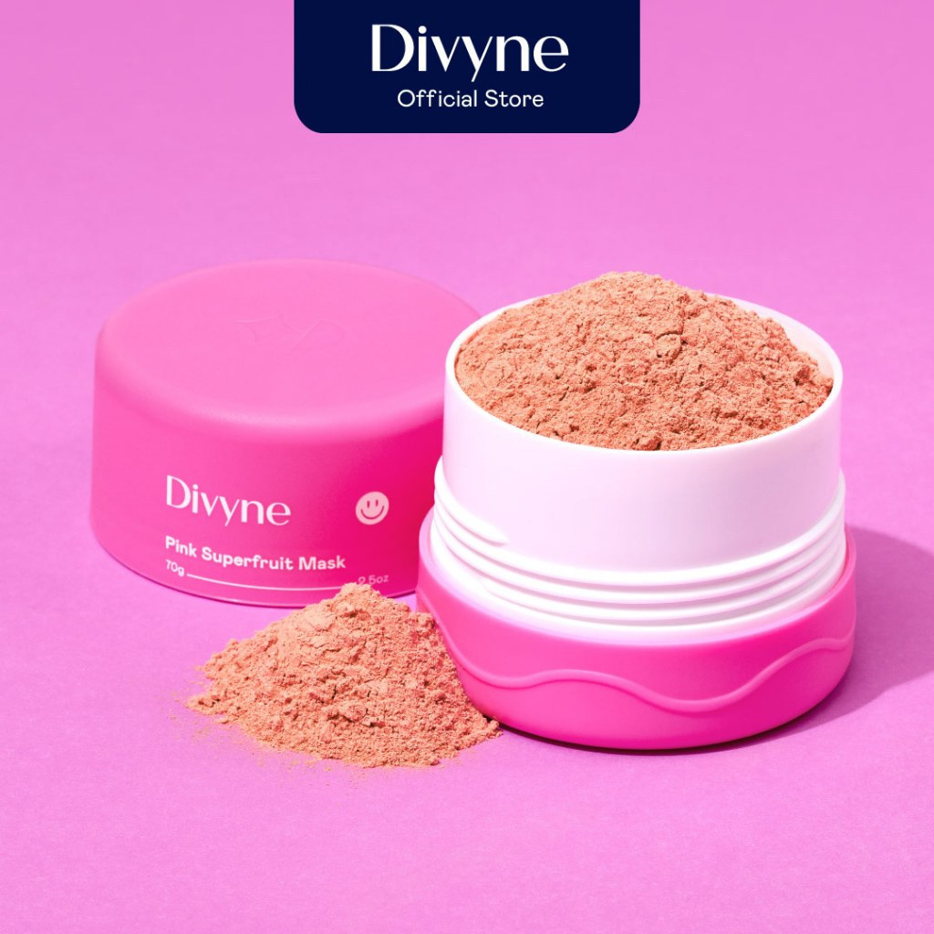 DIVYNE Pink Superfruit Mask 70g มาส์กหน้า เฟรชมิกซ์มาส์กลดสิว รูขุมขนอุดตัน ผิวมัน วีจีบีซี