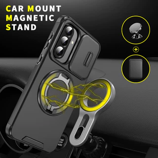 SAMSUNG เคสเลนส์สไลด์โลหะแม่เหล็กสําหรับSamsung Galaxy A Series A13 A14 A15 A16 A17 A23 A25 A26 A35 A36 A54 A55 A56 A57 5Gป้องกันกันชนกันกระแทก