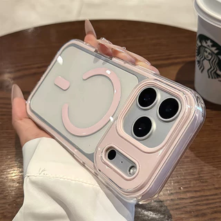 เคสโทรศัพท์แม่เหล็ก สําหรับ iPhone 17 Pro Max Air 16 15 14 Pro Max 16 Plus สีลูกกวาดกันกระแทกซิลิโคนอ่อนนุ่ม