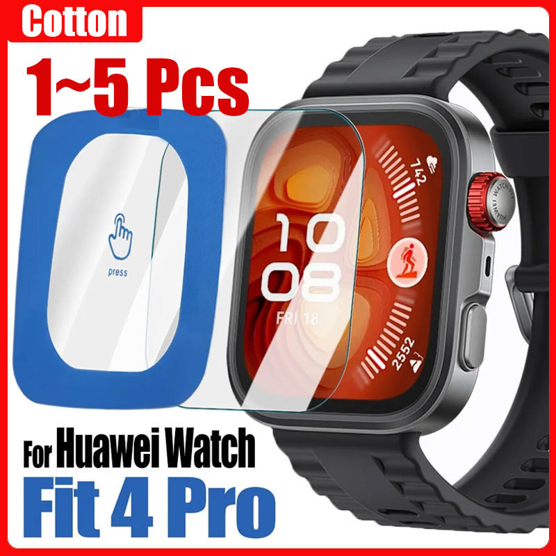ป้องกันหน้าจอสําหรับ Huawei Watch Fit 4 Pro HD กระจกนิรภัย 1-5 ชิ้นฟิล์มป้องกันสําหรับ Huawei Fit4 Pro ฟิล์มติดตั้งง่าย
