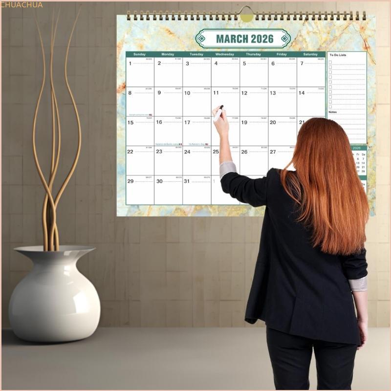 Chu 2026-2027 ปฏิทินติดผนัง Planner จาก Jan 2026 to Jun 2027 For Home 43x30 5cm