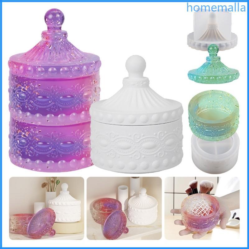HO DIY กล่องเครื่องประดับแม่พิมพ์ Stackable ซิลิโคนกล่องเก็บเครื่องประดับ Mould เรซิ่นหล่อ
