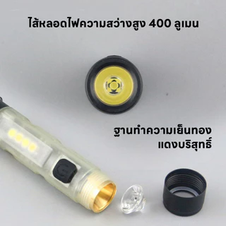 ไฟฉายขนาดเล็ก ไฟฉายขนาดเล็กกำลังสูง ไฟฉาย LED พกพาได้ ใช้งานได้หลายโหมด ระบบดูดแม่เหล็ก ชาร์จเร็ว สำหรับฉุกเฉิน/แคมป์