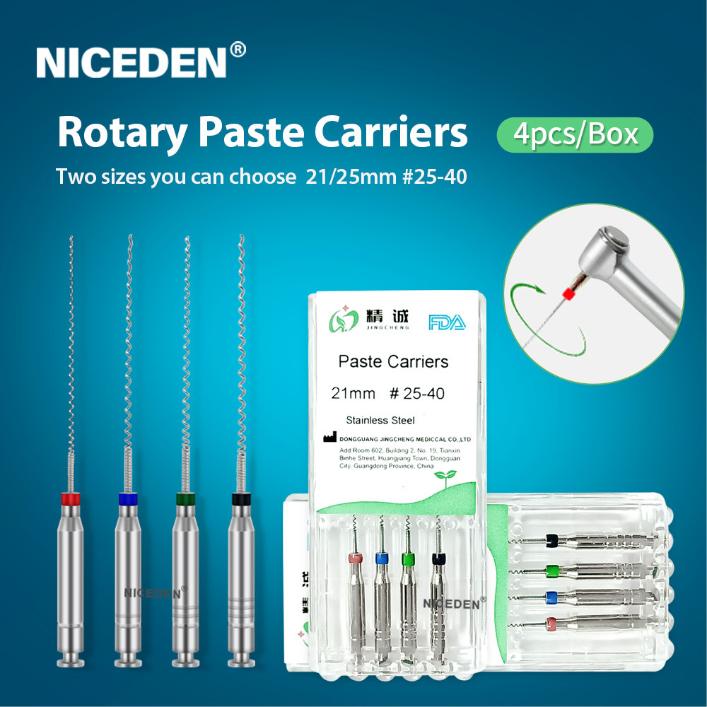 NICEDEN Dental Rotary Paste Carriers Spiral Filler Lentulo Assorted Engine Filling Paste Dental Tool