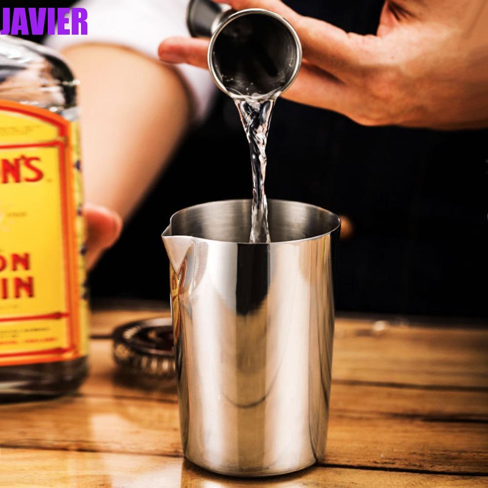 ถ้วยผสม JAVIER, 500ML พร้อมการเปิดผันกวนดีบุก, อุปกรณ์บาร์เทนเดอร์สแตนเลสความจุขนาดใหญ่แก้วผสมบาร์เทนเดอร์