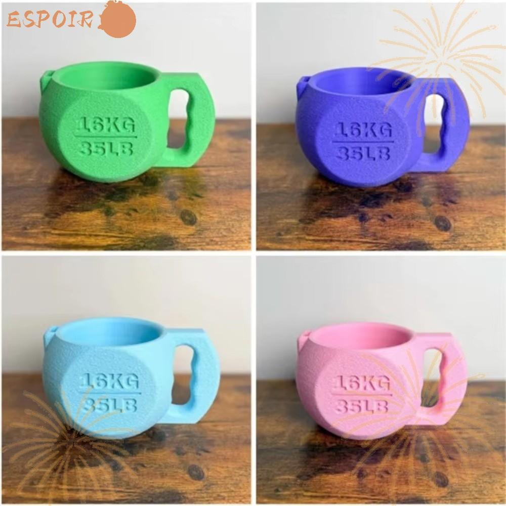 ESPOIR1 Kettlebell Ice Cream Pint Holder, 16KG NonSlip Ice Cream Pint Holder Cup, ฉนวนกันความร้อนเย็