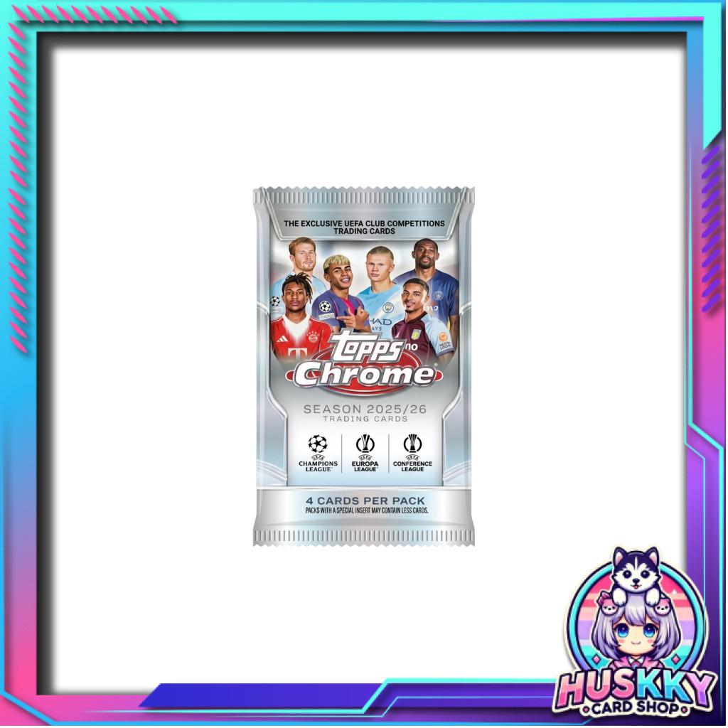 [ 1 ซอง ] 2025-26 Topps UEFA Club Competitions Chrome Soccer Value Pack (p3)