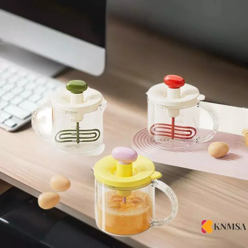 KNMSA Egg Churn Manual Press Cream Whipper