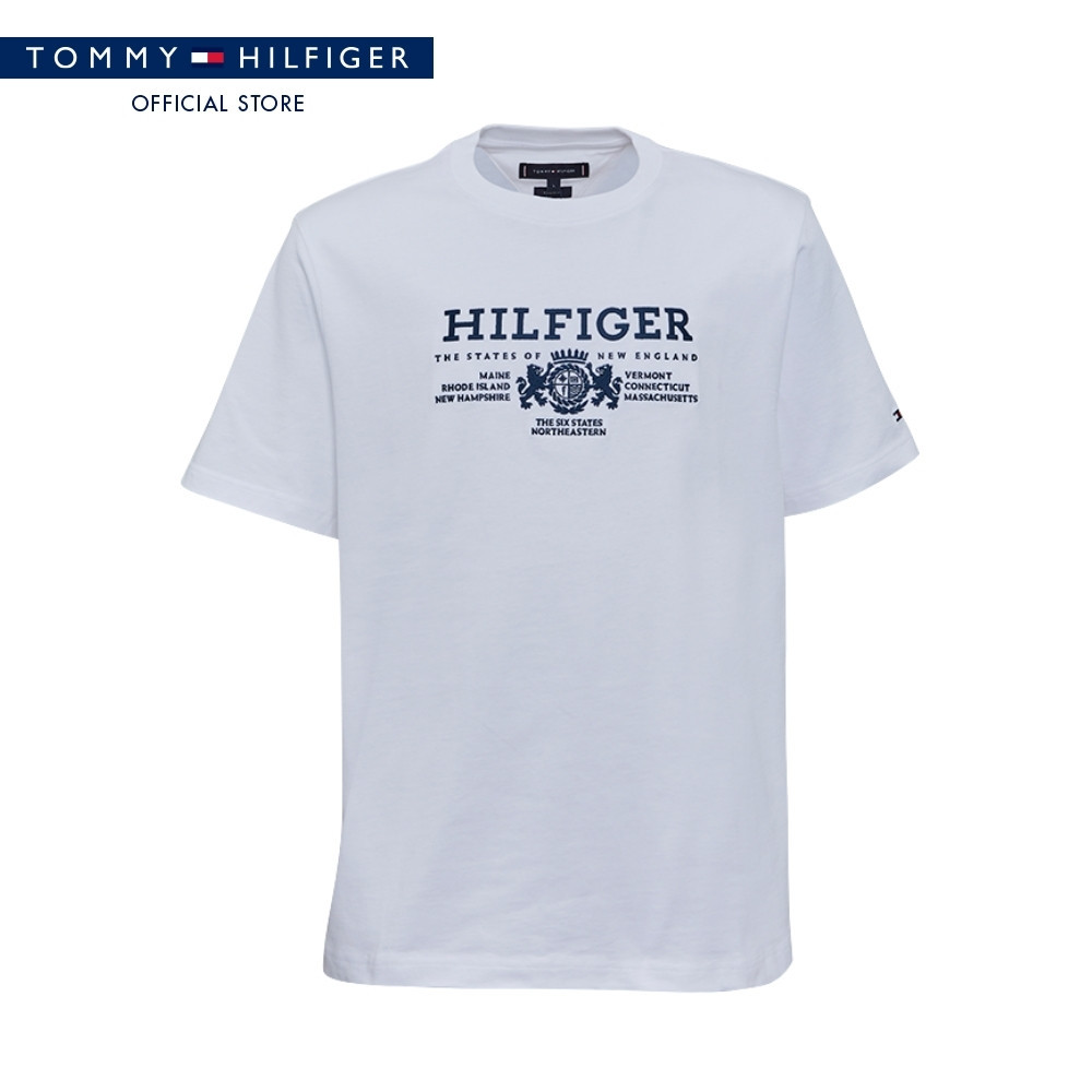 Tommy Hilfiger เสื้อยืด ผู้ชาย รุ่น XM0XM07066 YBR - สีขาว