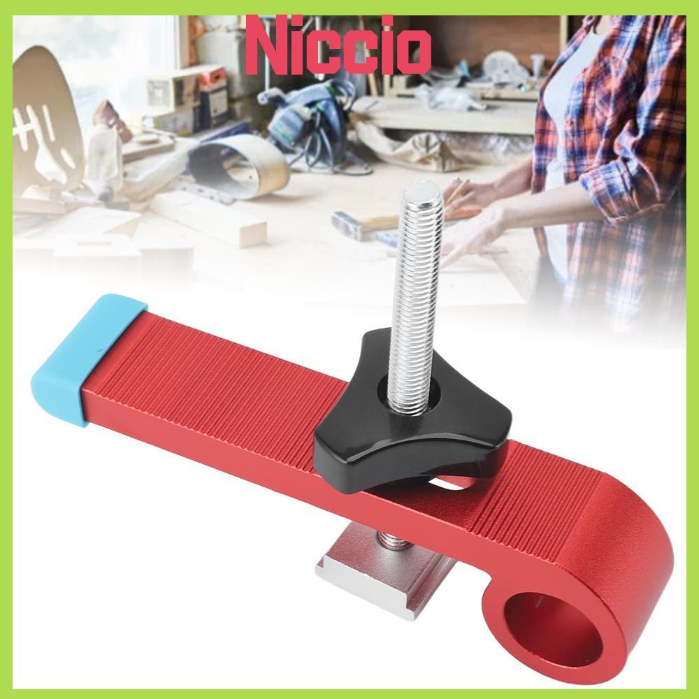 NICCIO T Track Clamp, อลูมิเนียมสีแดง T Track Clamps Kit, อุปกรณ์เสริม T Slots ปรับ T Track Hold Dow
