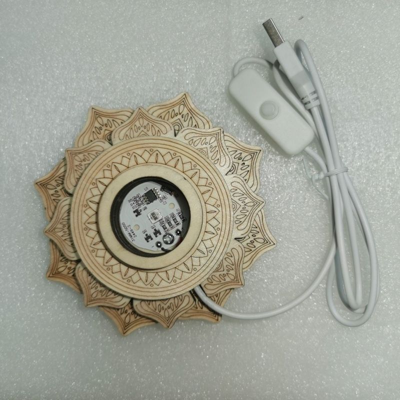 Good Stuff/good Stuff 5VUSB Luxury Crystal Ball ฐานไม้สีสัน Dimming สวิทช์ Dimming Ambient Light Dim