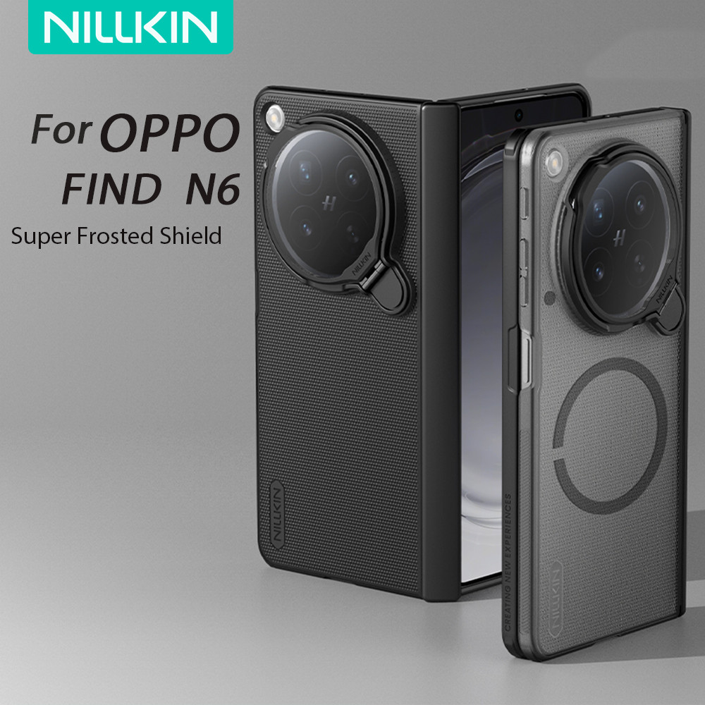 เคส NILLKIN Super Frosted Shield สําหรับ Oppo Find N6- ขาตั้งเลนส์, แม่เหล็กแรง, เกราะกันกระแทก