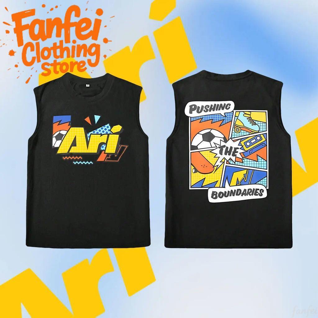 COD จัดส่งตลอด 24 ชั่วโมง Fanfei เสื้อกั๊กแขนกุดสีขาวดำ สไตล์เรียบง่าย ผ้านุ่มใส่สบาย ใส่ได้ทั้งชายและหญิง