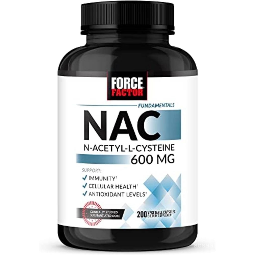 Force Factor NAC 600 mg, N-Acetyl Cysteine for Liver Health, Immune Support & Antioxidant , โดสสตั๊ดทางคลินิก, 200 เสิร์ฟ VUHT
