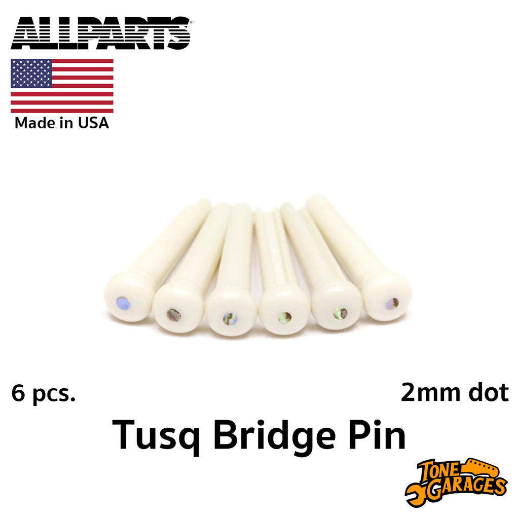 Allparts TUSQ Bridge Pins (6 pcs.) หมุด ยึดสาย กีต้าร์โปร่ง