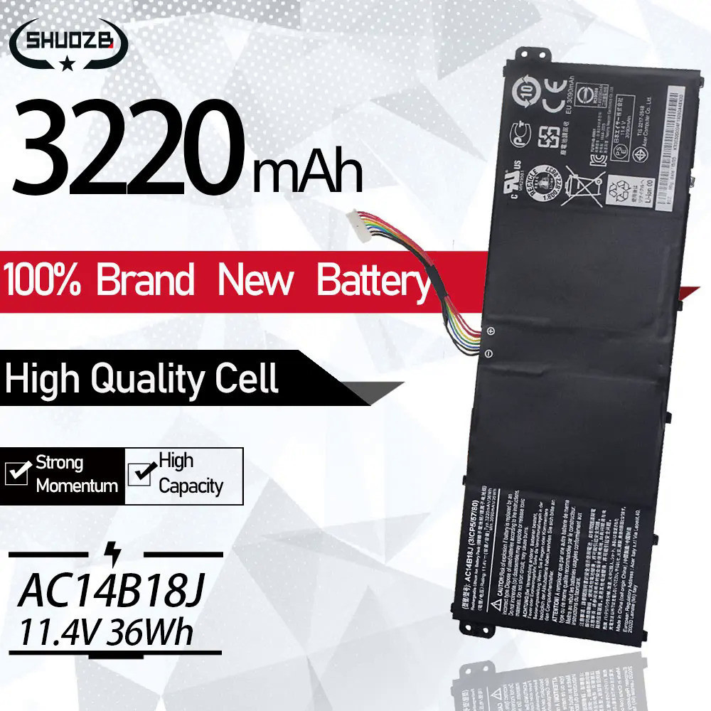 AC14B18J AC14B13J Battery For Acer Aspire E3-111 E3-112 E3-112M ES1-511 ES1-531 MS2394 B116 B115-M B