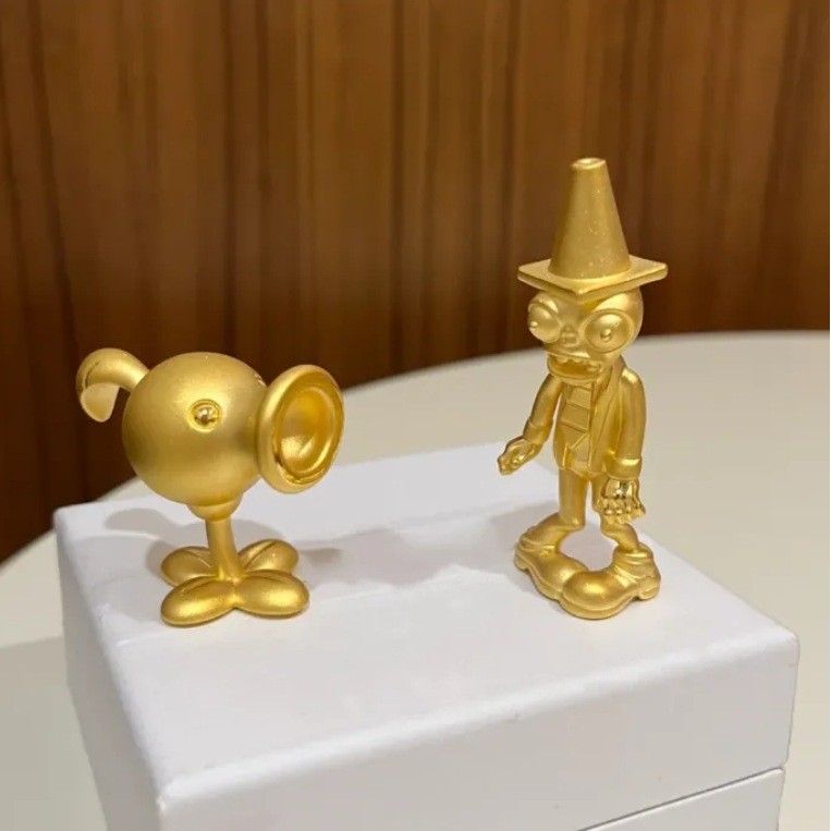 <พืชเทียบกับ ซอมบี้> Pea Shooter Ice Cream Cone Zombie Desktop Ornament Car Decorative Game สินค้ากา