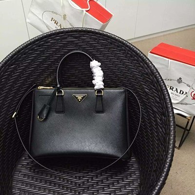 PRADA Classic Version Never Time Italian Cross Grain Cowhide, รุ่นอัพเกรดกระเป๋าด้านใน, ฮาร์ดแวร์แปร
