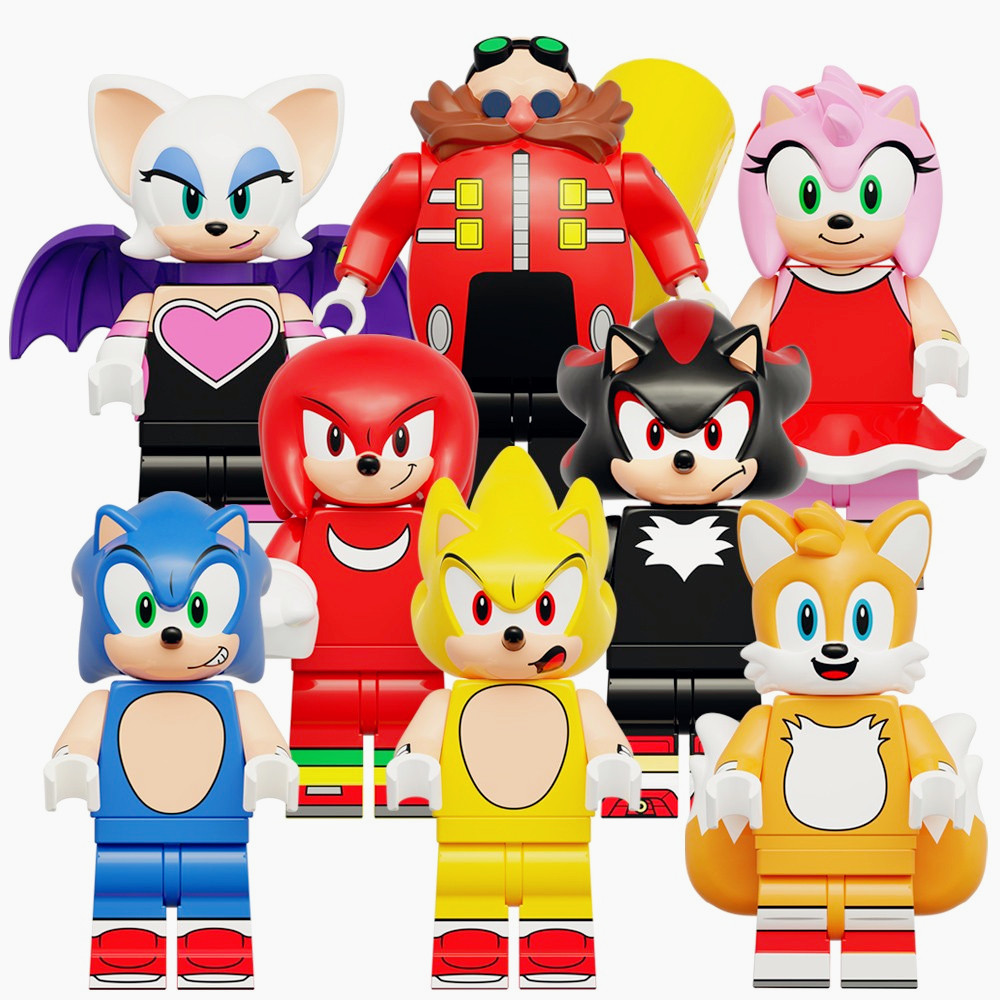ซุปเปอร์โซนิคมิเลอร์โปรเวียร์ดร. Eggman Amy Rose Rouge The Bat Nakkurusu Hedgehog Series Building Blocks ของเล่นเด็กของขวัญ
