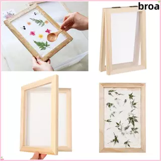 BROA การทํากระดาษ Mould Frame หน้าจอการทํากระดาษงานฝีมือไม้การเรียนรู้หลายขนาด