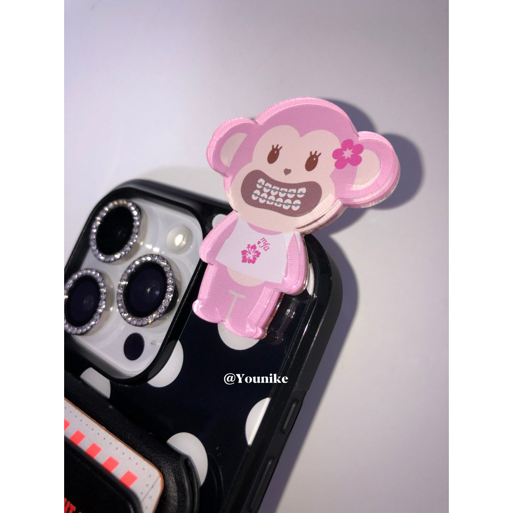 สไตล์เกาหลี อิน น่ารักการ์ตูนลิงน้อยสติกเกอร์โทรศัพท์มือถือเคสโทรศัพท์สติกเกอร์ตกแต่งเหมาะสําหรับ 17มือโปร/16/15น่ารัก