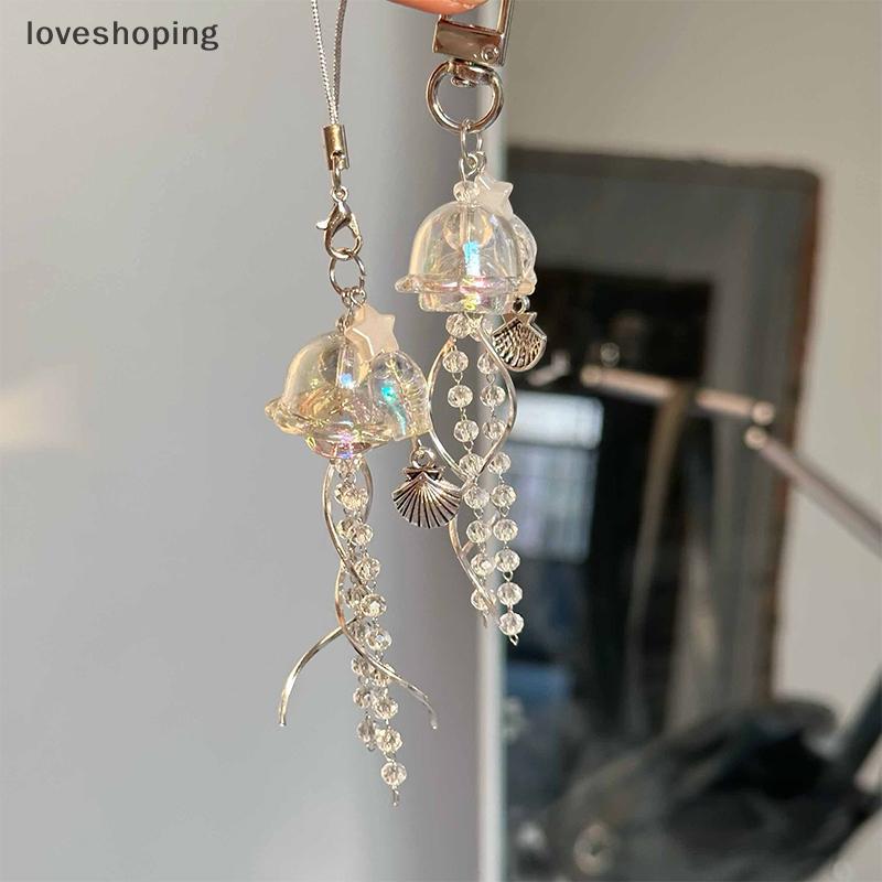 [LS] Y2K Jellyfish Mobile Phone Lanyard Aesthetic sel Phone Charm Keycord Stylish Girly Key Holder P