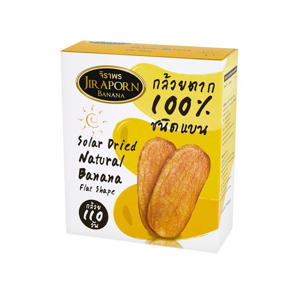 [สินค้าส่งด่วน] จิราพรกล้วยตาก 100% ชนิดแบน 400 กรัม JIRAPORN BANANA DRIED 100% FLAT SHAPE 400 G.