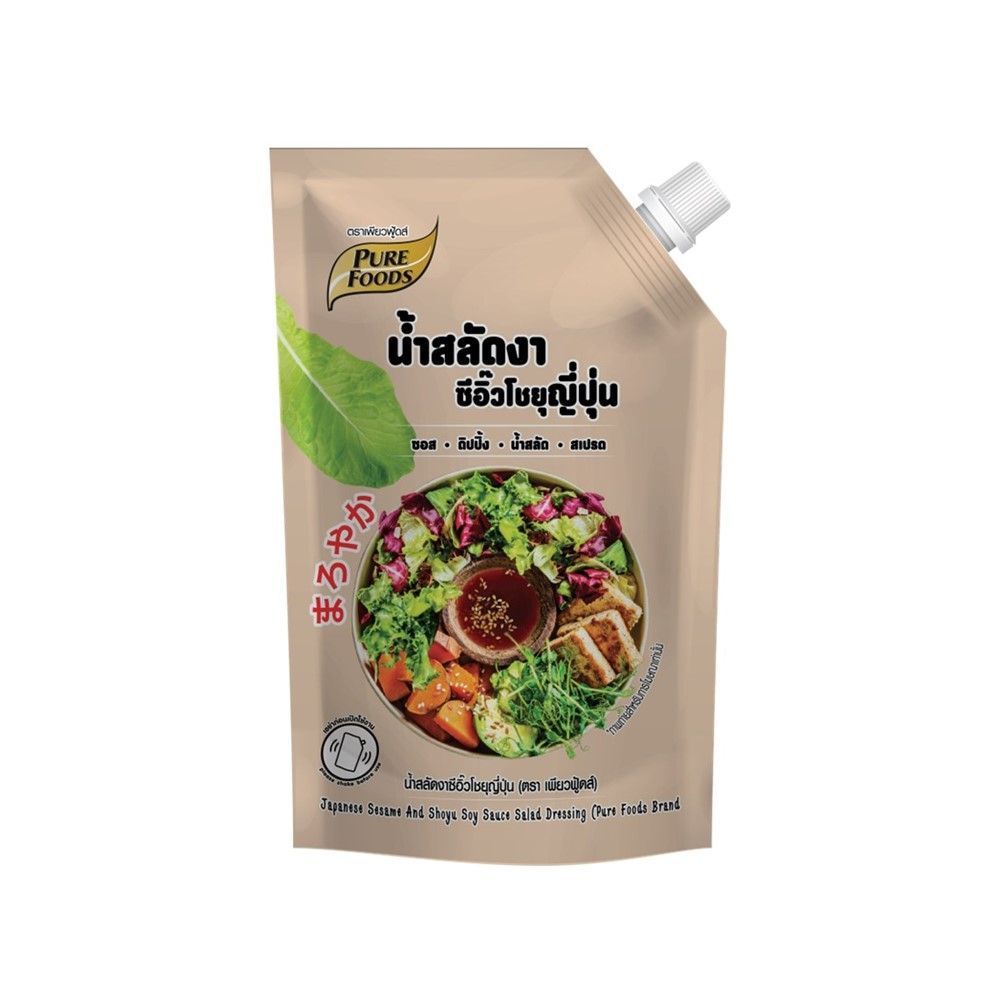 เพียวฟู้ดส์ น้ำสลัดงาซีอิ๊วโซยุ 380 กรัม PURE FOODS JAPANESE SESAME SHOYU SALAD DRESSING 380 G