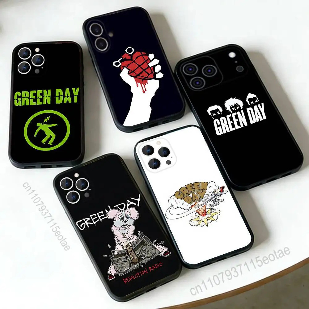 TP-1 BAND G-Green Day สําหรับ iPhone 12,16,13,14,15,17,11,Pro,Max,Plus,E,Air,Mini TPU Soft to Skin-เ