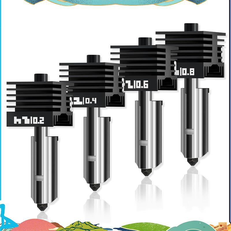 4 แพ็คสําหรับไม้ไผ่ Lab P2S Hotend สําหรับ H2S/H2D/P2S 3D เครื่องพิมพ์, Quick Swap Hardened เหล็กหัว