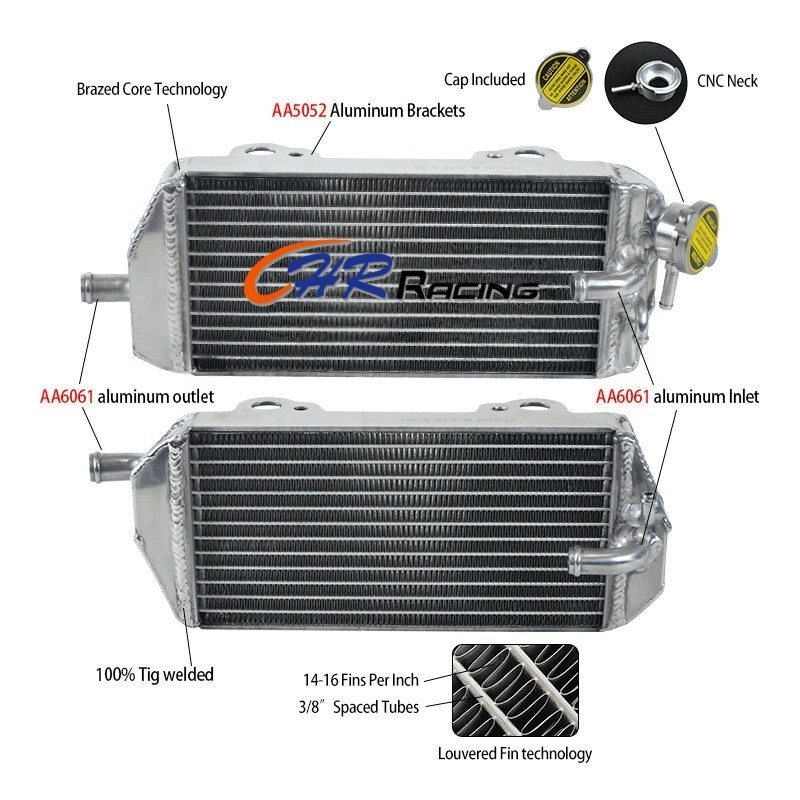 LH & RH ยี่ห้อใหม่อลูมิเนียมหม้อน้ําสําหรับแก๊ส EC200 EC250 EC300 2003 2004 2005 2006 EC 200/300/250