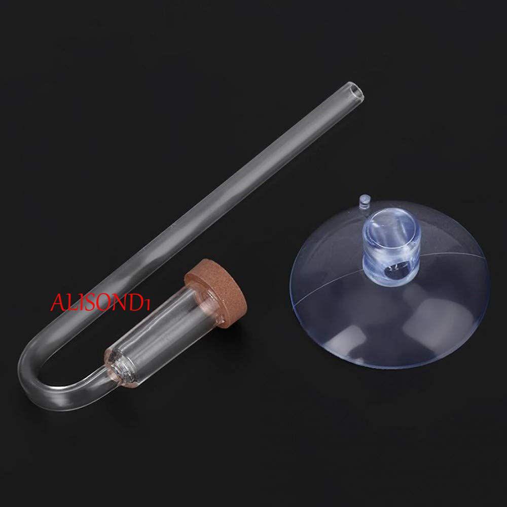 ALISOND1 CO2 Diffuser Aquarium Reactor Mini Atomizer U รูปร่าง Live Plant Bubble Counter