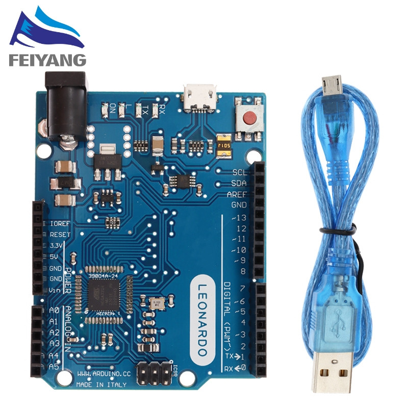 Leonardo R3 Atmega32u4 บอร์ดพัฒนาพร้อมสาย USB สําหรับ Arduino