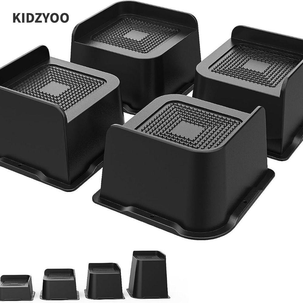 KIDZYOO 4 ชิ้น/เซ็ตเตียง Risers, 1-6 นิ้วสนับสนุนเฟอร์นิเจอร์ขนาดใหญ่ Risers, Professional Heavy-Duty Bed Lifter โซฟาโซฟาโต๊ะเก้าอี้ขา
