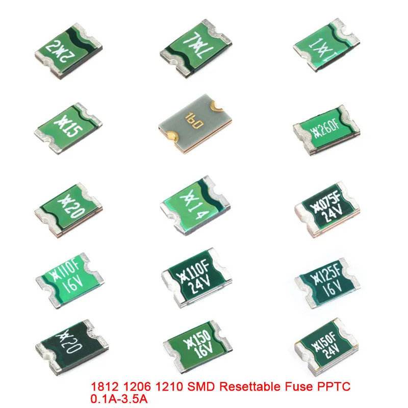 50 ชิ้น/20 ชิ้น 1812 1206 1210 SMD รีเซ็ตฟิวส์ PPTC 0.1A 0.14A 0.2A 0.5A 0.75A 1.1A 1.25A 1.5A 1.6A 2A 2.6A 3.5A Self-recovery