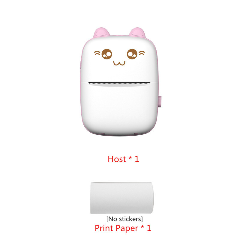 AI Mini Photo Printer Label Printer Handbook Note 2D Code Thermal Bluetooth Small Printer