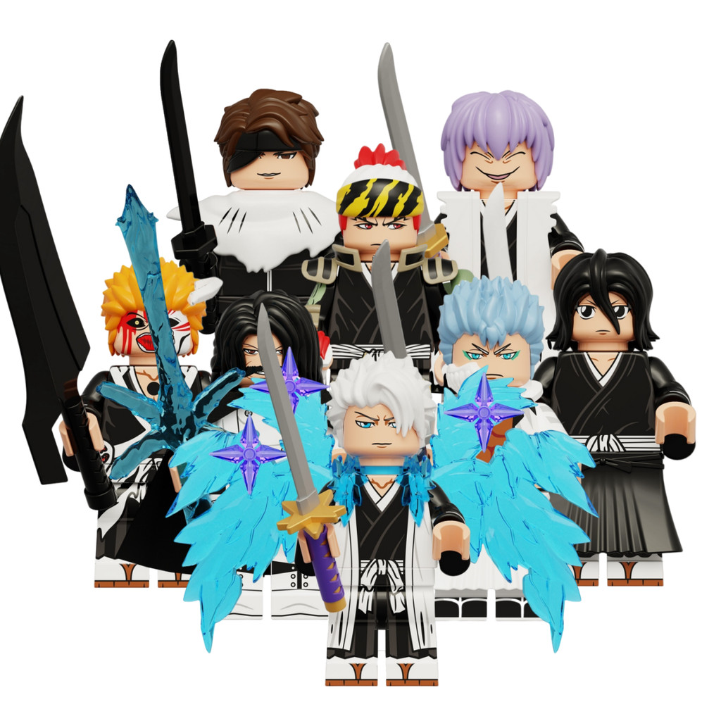Anime BLEACH Action Figure Kurosaki Ichigo Kuchiki Rukia Abarai Renji Yhwach ของเล่นคอลเลกชันบล็อกอา
